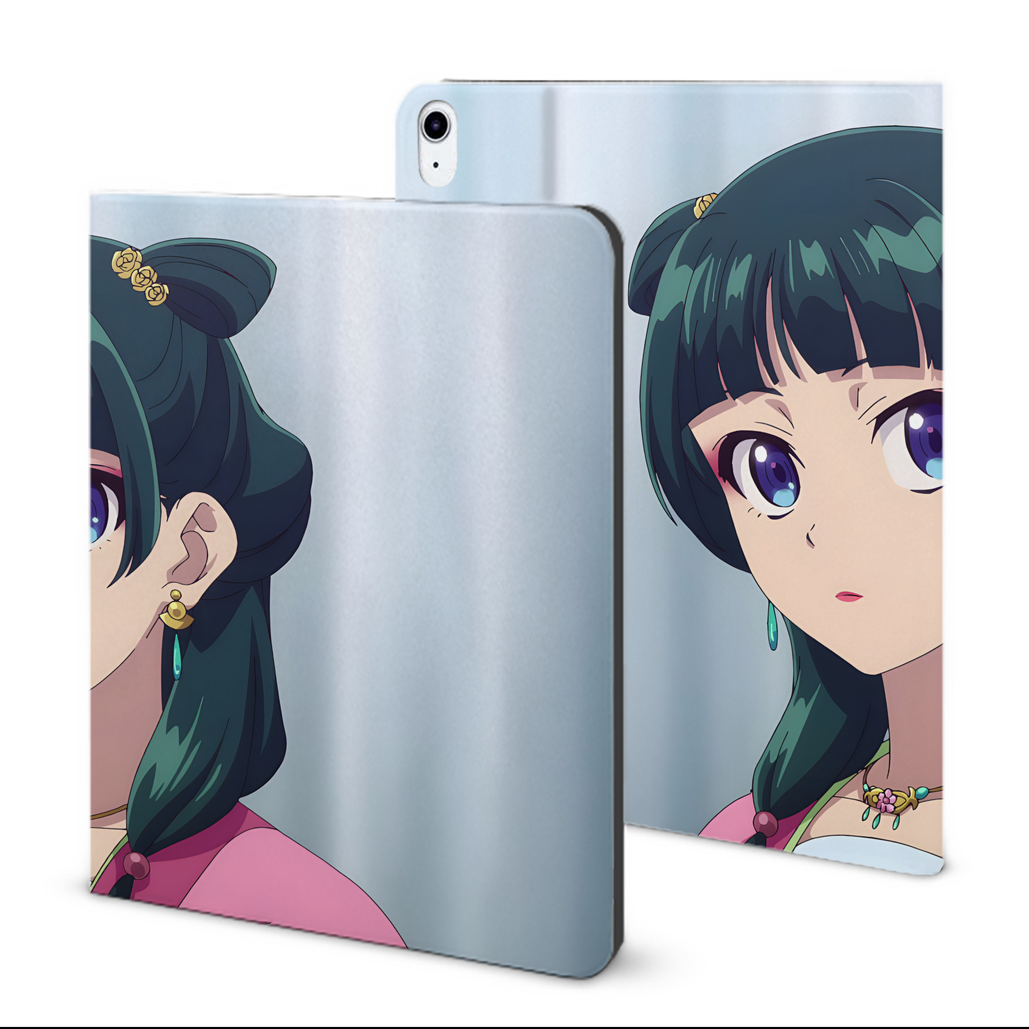 （画像用） 薬屋のひとりごと The Apothecary Diaries IPad ケース ブック型 PUレザー TPU 耐衝撃 軽量 薄型 ペン収納なし 全面保護 IPad 各モデル対応